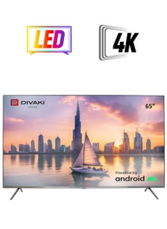 Divaki 65 Inch LED UHD 4K Smart TV Powered by Android, Netflix, YouTube, Prime Video, HDMI, USB 65CU7601