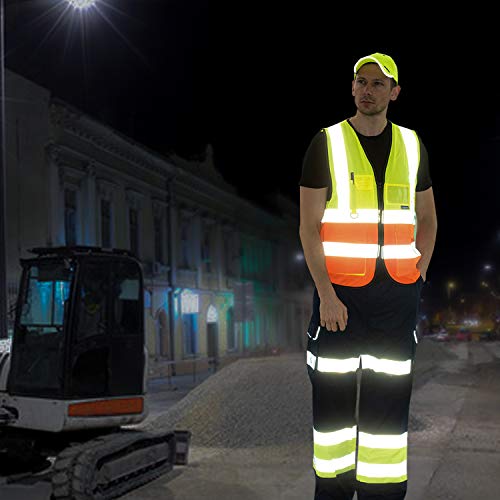 ASAFETY A-SAFETY Enhanced Visibility Safety Vest, Hi Viz 2 Band And Braces Waistcoat safe for Motorcycle, Running/Jogging, Bike/Bicycle Riding Outdoor Activities, Yellow - Image 4