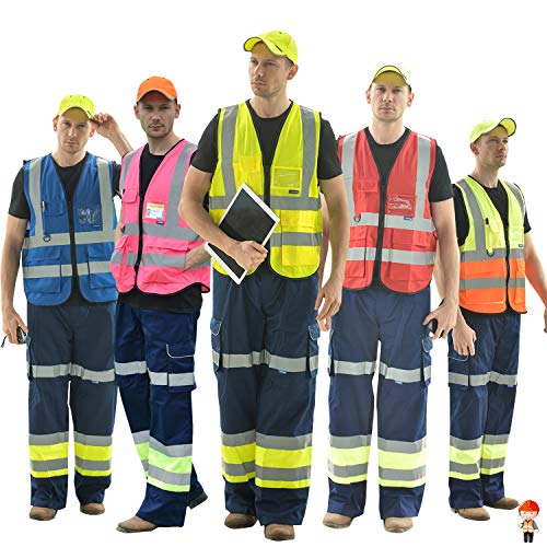 ASAFETY A-SAFETY Enhanced Visibility Safety Vest, Hi Viz 2 Band And Braces Waistcoat safe for Motorcycle, Running/Jogging, Bike/Bicycle Riding Outdoor Activities, Yellow - Image 5