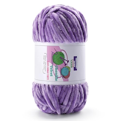 DAERBOF Plush Chenille Chunky Yarn Velvet Fluffy Yarn for Hand Knitting Baby Yarns for Crocheting Soft Making Blankets Scarves Dolls 35oz 875yds Each - Image 1