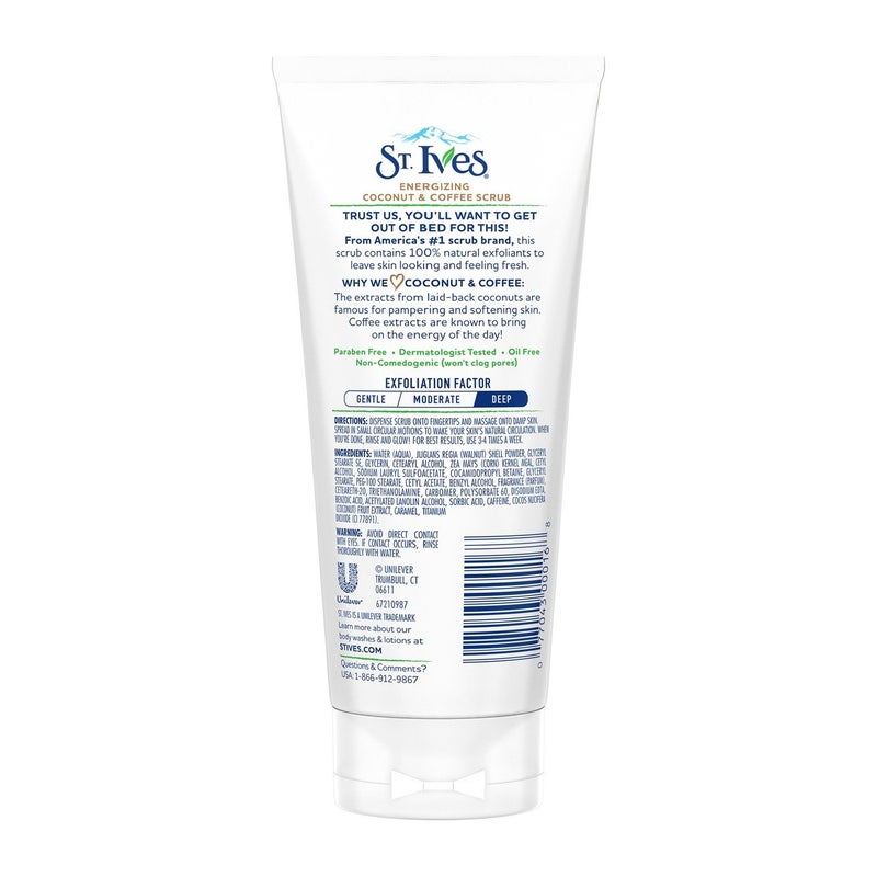 carter's St. Ives Rise & Energize Coconut & Coffee Scrub, 6 oz (Pack of 2) - Image 3