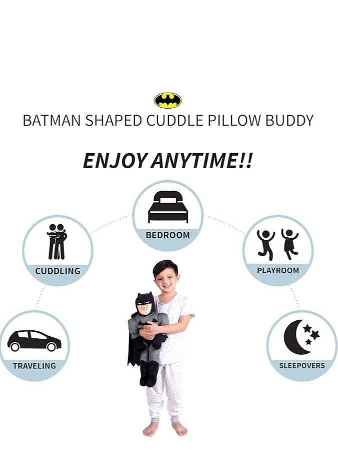 DURKU Kids Bedding Super Soft Plush Cuddle Pillow Buddy, Batman, 55 cm - Image 2