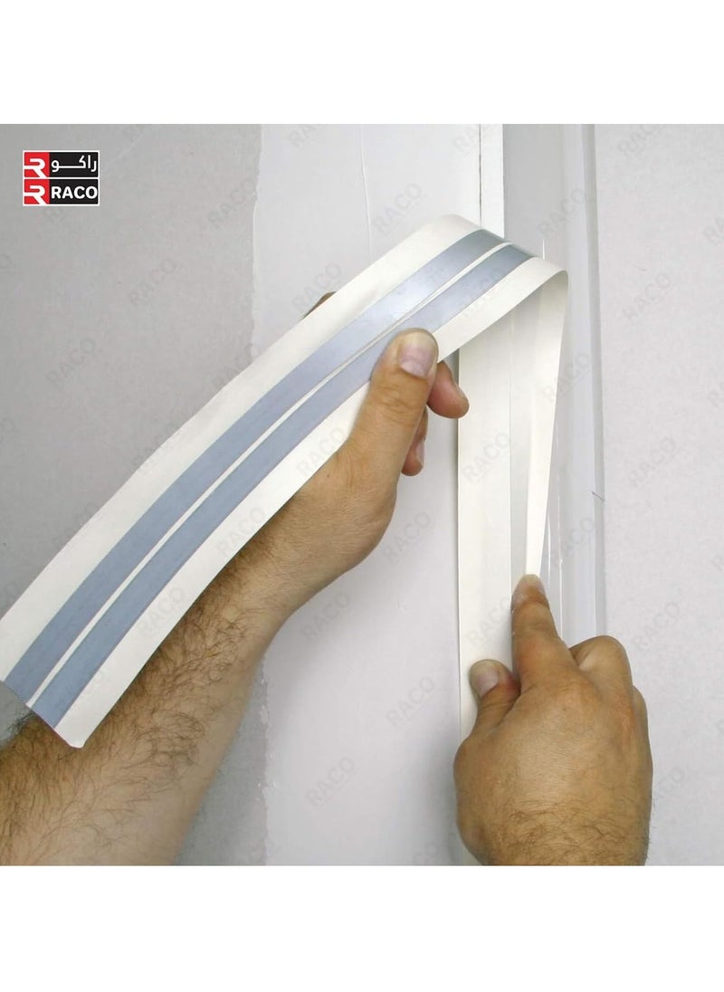 RACO Boral Reinforced Corner Drywall Tape Inside Outside Corner Tape Drywall Tape with Metal No Adhesive Side for Wall Crack Repair Tool 2” X 100 Ft. Length Made in France  - Image 3
