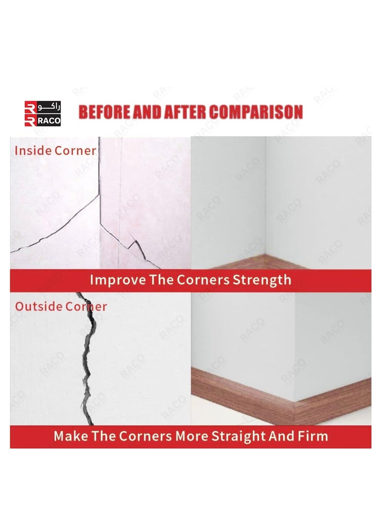 RACO Boral Reinforced Corner Drywall Tape Inside Outside Corner Tape Drywall Tape with Metal No Adhesive Side for Wall Crack Repair Tool 2” X 100 Ft. Length Made in France  - Image 4