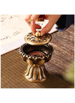 Generic Handcrafted Lotus Flower Incense Holder for Home Office Decoration by Pure Copper Incense Burner  - Image 2