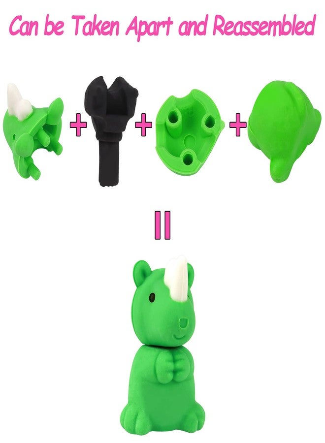HFATMOS 24 Pcs Animal Erasers for Easter Eggs, 24 Pcs Easter Eggs Prefilled for Hunt Party Favors Classroom Prize Supplies, Easter Eraser Decorations Multicolor - Image 5