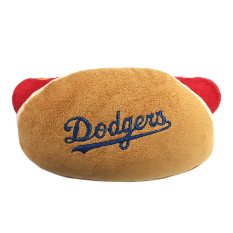 Pets First MLB Los Angeles Dodgers Plush Dog Toys Stadium Theme Snacks Cutest Plush HOTDog Toy for Dogs Cats with Inner Squeaker Premium Embroidery of Baseball Team NameLogo - Image 2