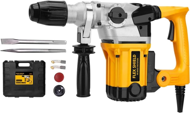 Flex Shield Heavy Duty Electric Hammer Drill, 220V, 1050W, 850Rpm, 28Mm Capacity, For All Structure Works