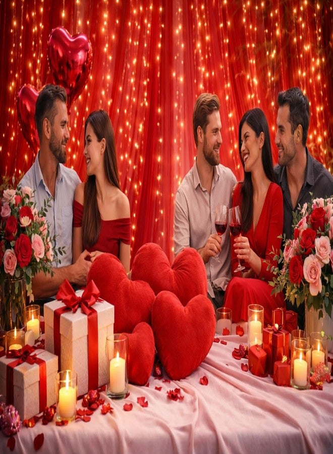 Lazybeee خيمة Lazybeee المظلة للتزيين، قماش شبكي أحمر غير مخيط بطول 5 أمتار، مظلة غرفة نوم، ديكور غرفة جمالي، خلفية لحفلات الزفاف، ديكور منزلي - Image 4