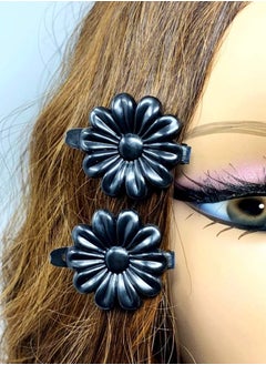 TARA Tara Girls Self Hinge Plastic Flower Hair Barrettes 18 Pieces Selection (Black)  - Image 2