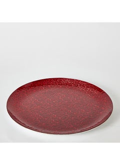 Home Box Destan Round Glass Textured Charger Plate 33 x 33 cm  - Image 5
