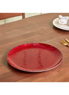 Home Box Destan Round Glass Textured Charger Plate 33 x 33 cm  - Image 1