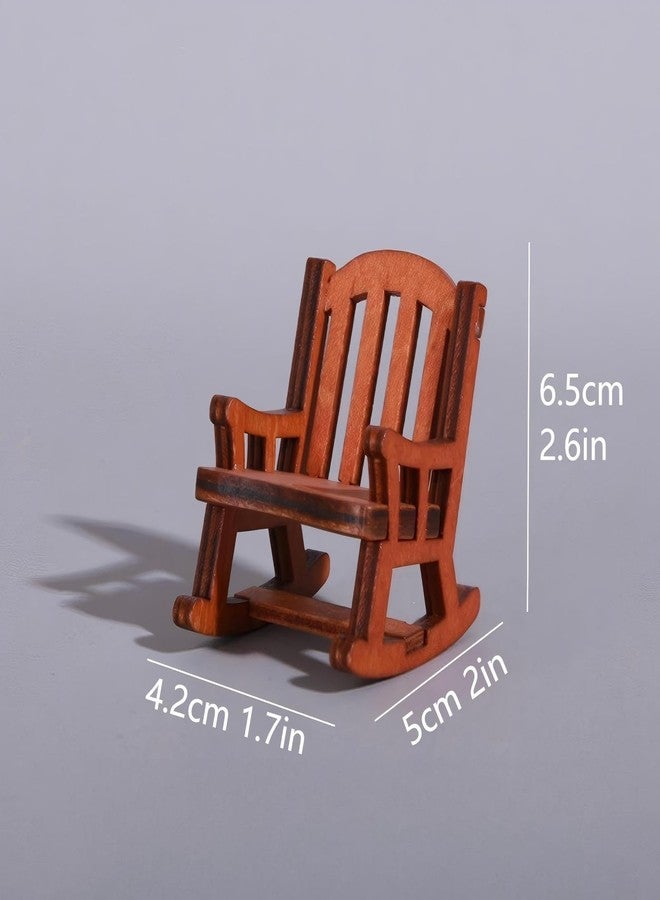 Gwindrise Miniature Cat Reading Figurine Set, Resin Desk Decor with Wooden Rocking Chair, Parent-Child Design, Funny Gifts for Cat Lovers, Gifts for Mom - Image 4