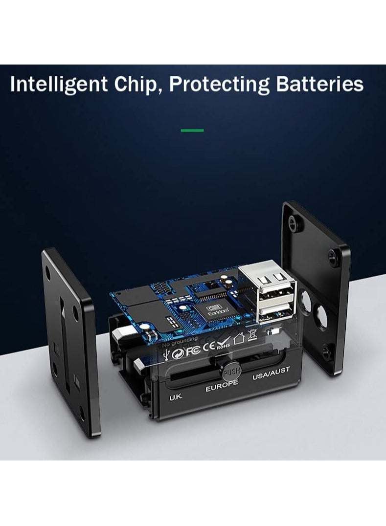 Earldom Travel Adapter with USB Port Universal AC Wall Adapter for International World Travelling KSA/AU/UK/EU/USA/JP/CN All in One Power Outlet - Image 2