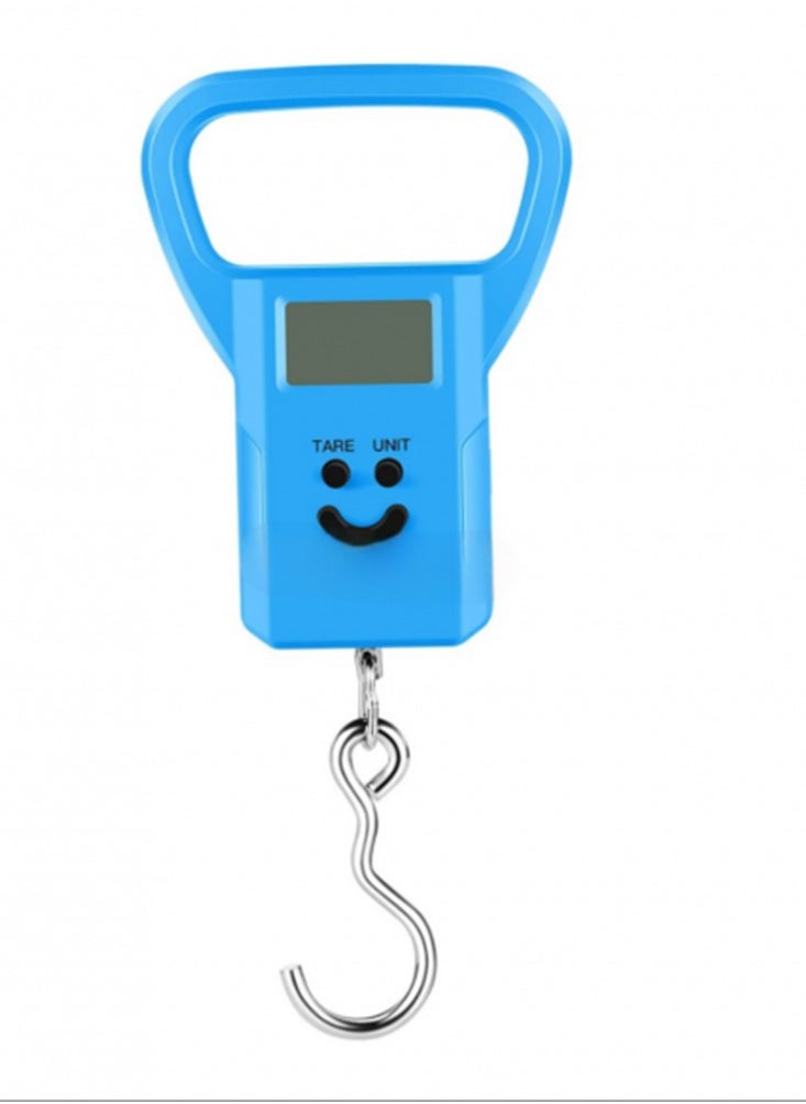 Generic Mini Hanging Scale Household Electronic Scale Cartoon smiley Face , Portable Luggage Scale , 30kg Weight Capacity, with Digital LCD Display and 3 Button for Simple Control, Lightweight Design for Measuring Baggage Weight Before Travel Suitable for Air Travel and Flights  - Image 1