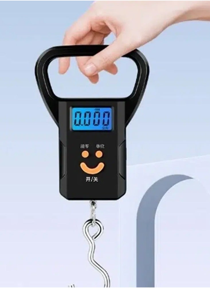 Generic Mini Hanging Scale Household Electronic Scale Cartoon smiley Face , Portable Luggage Scale , 30kg Weight Capacity, with Digital LCD Display and 3 Button for Simple Control, Lightweight Design for Measuring Baggage Weight Before Travel Suitable for Air Travel and Flights  - Image 4