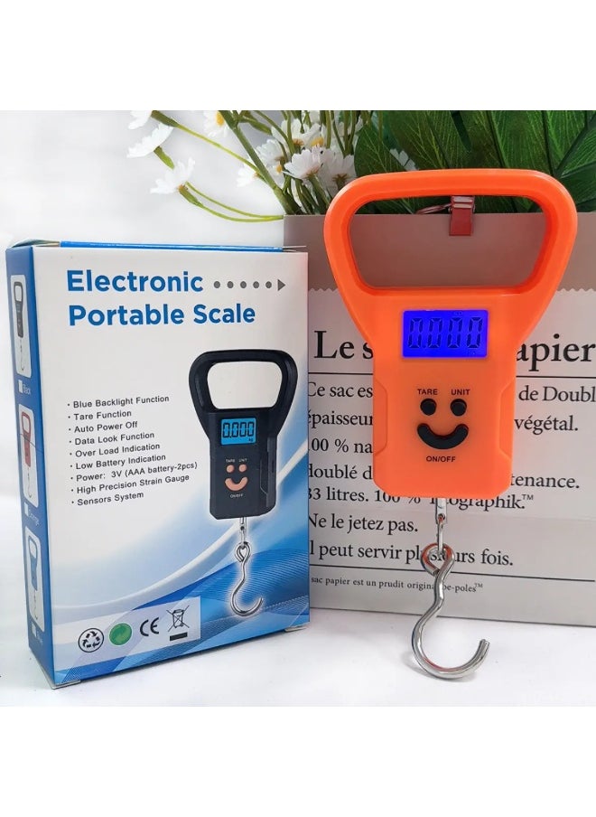 Generic Mini Hanging Scale Household Electronic Scale Cartoon smiley Face , Portable Luggage Scale , 30kg Weight Capacity, with Digital LCD Display and 3 Button for Simple Control, Lightweight Design for Measuring Baggage Weight Before Travel Suitable for Air Travel and Flights  - Image 5
