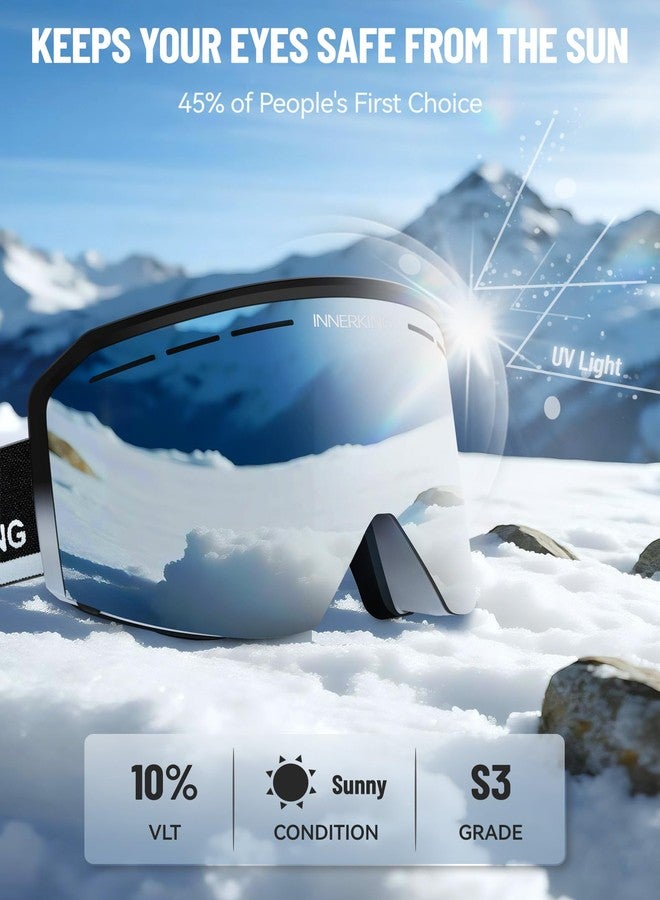 Innerking Ski Goggles Men Women- OTG Snow Snowboard Skiing Goggles HD28 Anti Fog Snow Sports Goggles- 100% UV400 Protection Snowboarding Goggles - Image 4