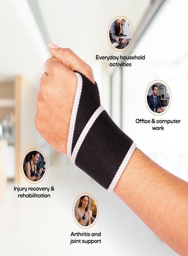 IMPETUS Wrist Brace with Thumb Support Adjustable Wrist Support for Pain Relief, Sprain, Tendonitis & Carpal Tunnel, Lightweight Breathable Stabilizer for Men & Women (Black, Universal Fit, 1 Unit) - Image 4