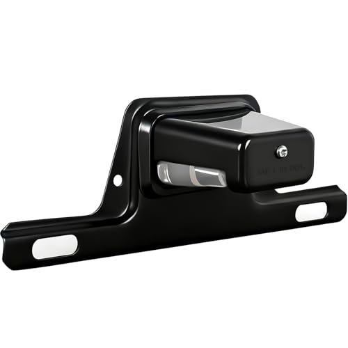 WUSHIXAN LED License Plate Light Waterproof 12V DC License Tag Light Steel Bracket Mount with Holder Drainage Hole 12V DC Waterproof Universal Submersible Tag Lamp for Car Semi Truck RV - Image 1