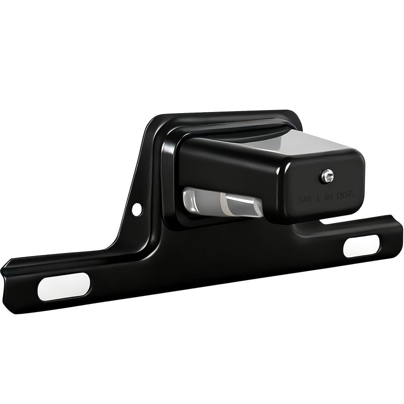 WUSHIXAN LED License Plate Light Waterproof 12V DC License Tag Light Steel Bracket Mount with Holder Drainage Hole 12V DC Waterproof Universal Submersible Tag Lamp for Car Semi Truck RV - Image 3
