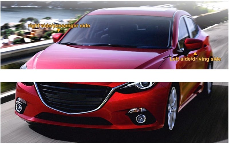 TOMSE Door Rearview Mirror Cover Cap Housing Fit for Mazda 3 Axela 2014-2016 Car Accessories,White Left - Image 3