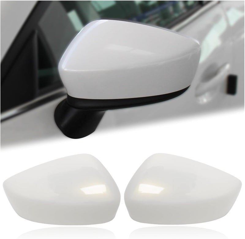 TOMSE Door Rearview Mirror Cover Cap Housing Fit for Mazda 3 Axela 2014-2016 Car Accessories,White Left - Image 2