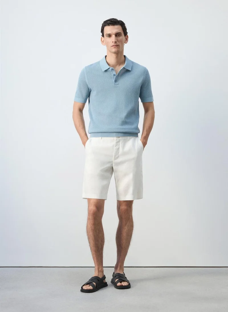 Mango Man 02-OFFWHITE Bermuda Shorts Carp for Men | Best Price UAE