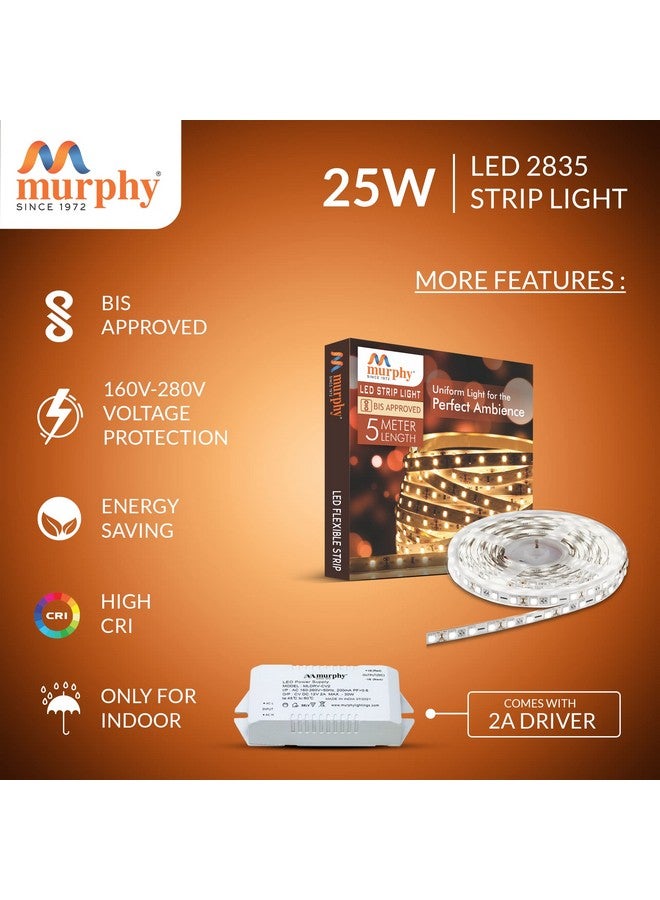 Murphy 25W LED Strip 2835 Cove Light 5 Metre (Cool White, Pack of 4) with Driver - Image 3