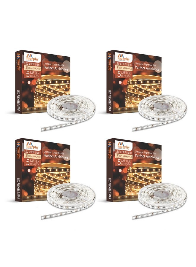 Murphy 25W LED Strip 2835 Cove Light 5 Metre (Cool White, Pack of 4) with Driver - Image 1