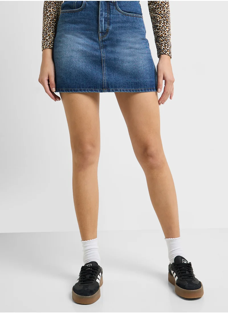 Ginger Denim Mini Skirt