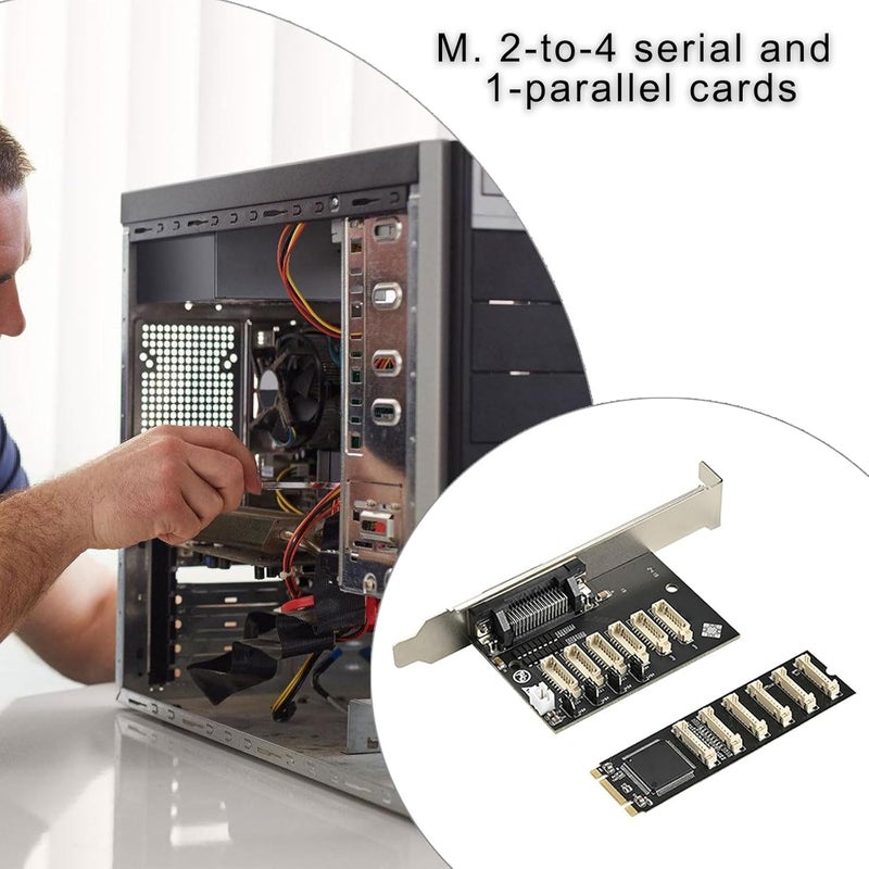 (B+M to 4port 232+Single Parallel Port Card for Desktop Expansion Card for Improve Connectivities Port Expansion - Image 2