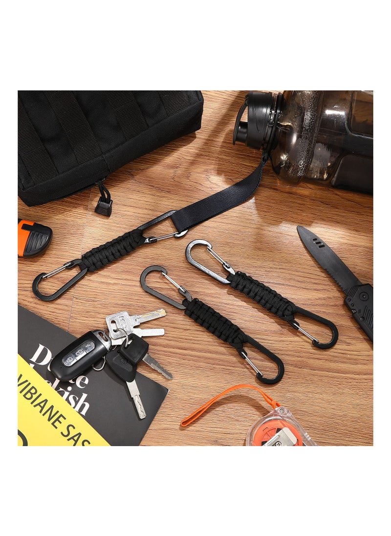 Generic - Durable Paracord Keychain Lanyard with Clips for Keys, Water Bottles, and Tools - Includes Carabiner for Easy Attachment to Backpacks and Gear. - Image 1