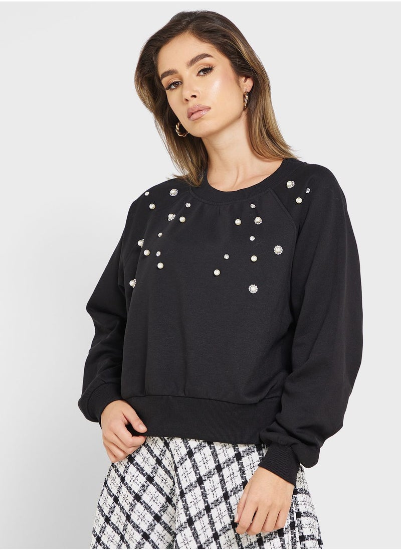 ONLY Embellished Sweatshirt  - Image 1
