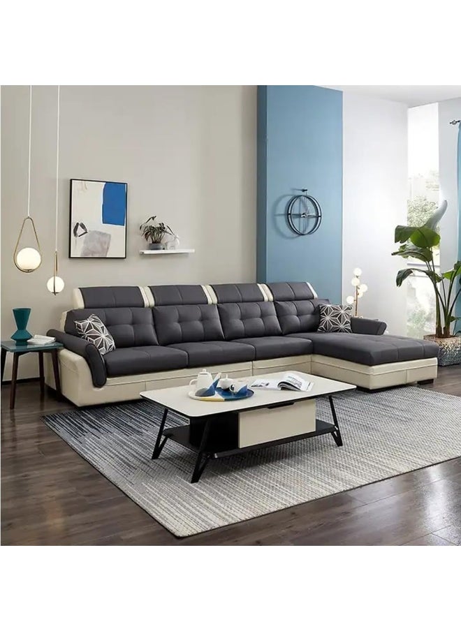 Modern Design Sofa Set Living Room Furniture Fabric Couch (Left, L Shape 4 Seater)