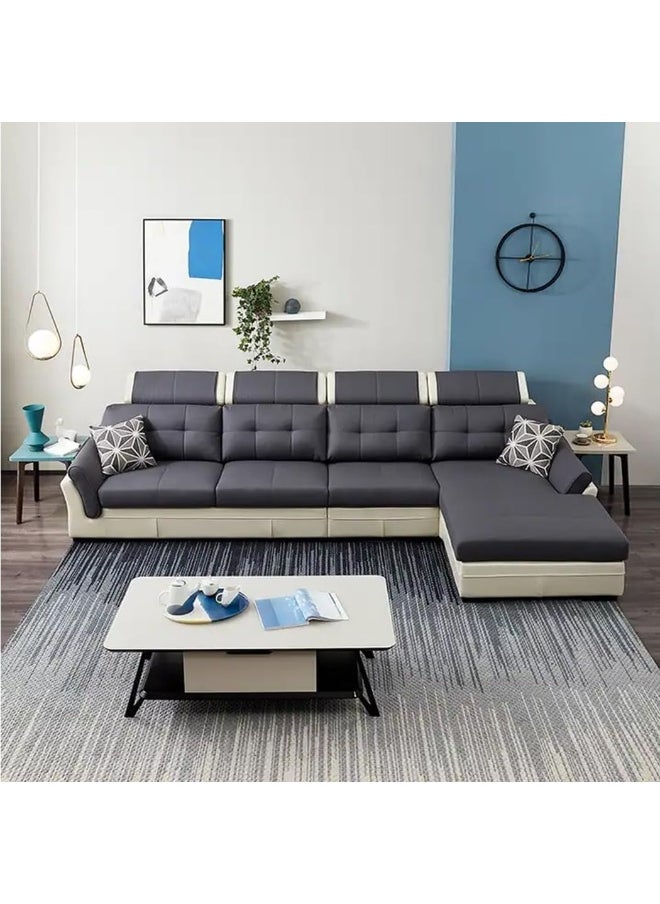 Modern Design Sofa Set Living Room Furniture Fabric Couch (Left, L Shape 4 Seater)