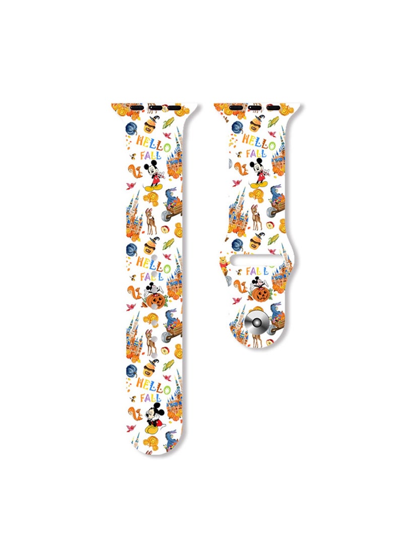 Bands Compatible with Apple Watch Band 38mm 40mm 41mm Women Men, Soft Silicone Sport Wristbands Replacement Strap for iWatch Series 9/8/7/6/5/4/3/2/1/SE/Hermès  - Image 1