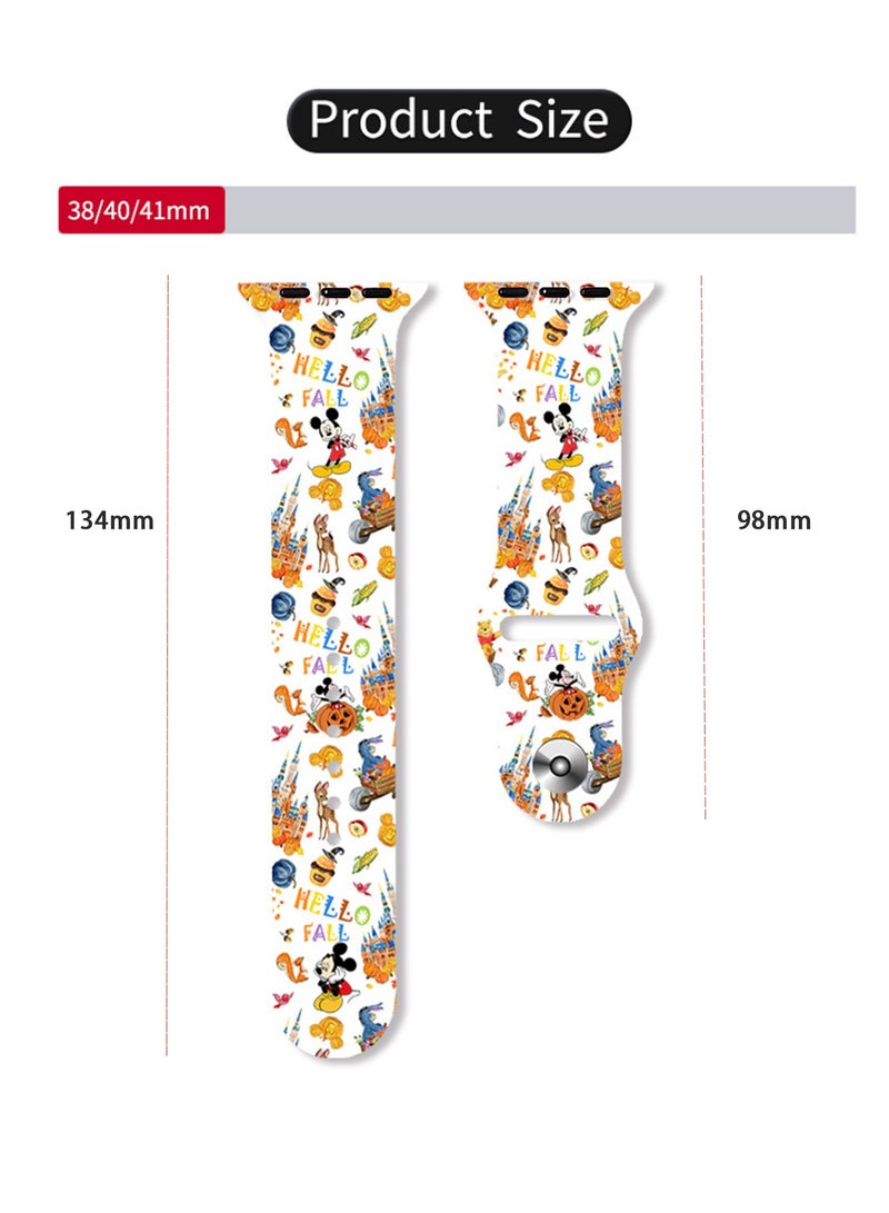 Bands Compatible with Apple Watch Band 38mm 40mm 41mm Women Men, Soft Silicone Sport Wristbands Replacement Strap for iWatch Series 9/8/7/6/5/4/3/2/1/SE/Hermès  - Image 2