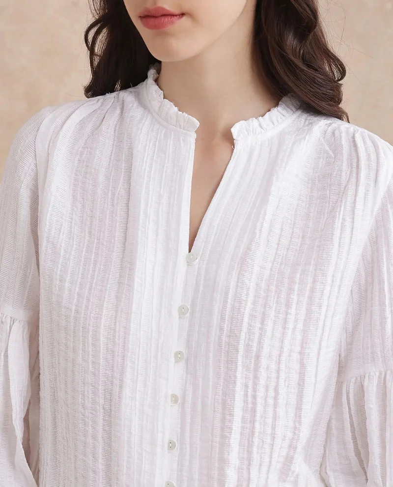 Rareism Women's V- Neck Plain Top