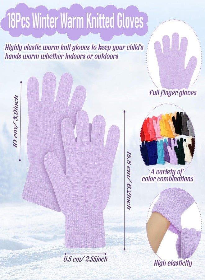 جاجيلي مجموعة جاغلي للأطفال مكونة من 54 قطعة، قبعة وقفازات ووشاح، قبعة صوفية محبوكة، قفازات وأوشحة، مجموعة شتوية دافئة للأولاد والبنات من سن 5 إلى 10 سنوات، مناسبة للطقس البارد (18 لونًا) - Image 3