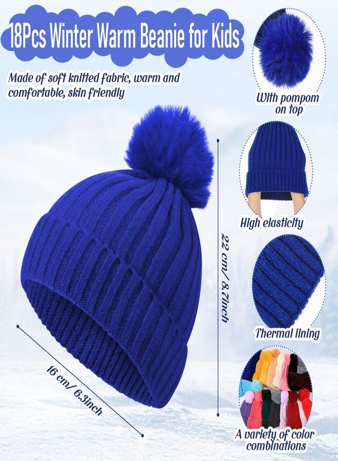 جاجيلي مجموعة جاغلي للأطفال مكونة من 54 قطعة، قبعة وقفازات ووشاح، قبعة صوفية محبوكة، قفازات وأوشحة، مجموعة شتوية دافئة للأولاد والبنات من سن 5 إلى 10 سنوات، مناسبة للطقس البارد (18 لونًا) - Image 2