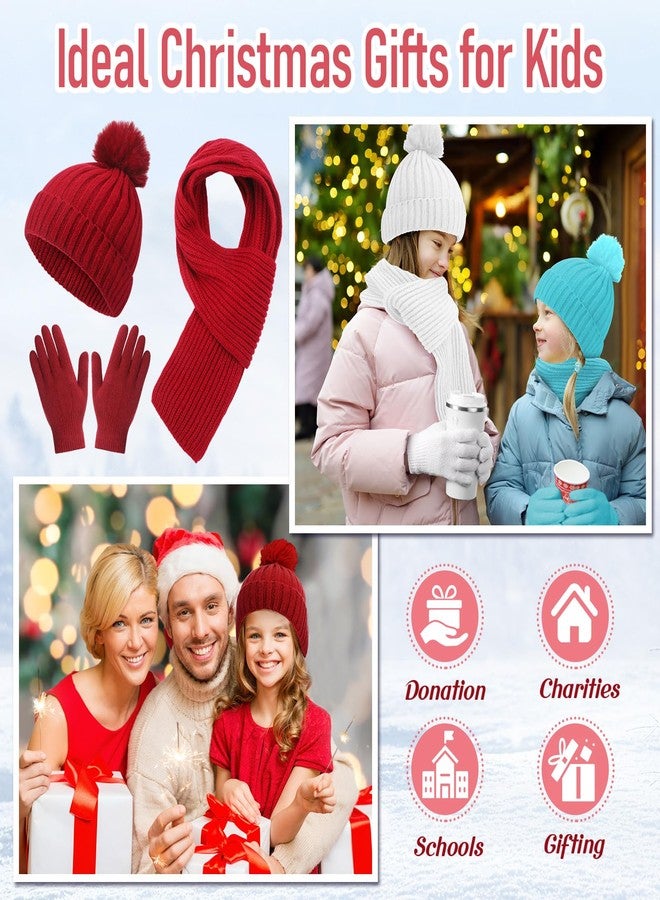 جاجيلي مجموعة جاغلي للأطفال مكونة من 54 قطعة، قبعة وقفازات ووشاح، قبعة صوفية محبوكة، قفازات وأوشحة، مجموعة شتوية دافئة للأولاد والبنات من سن 5 إلى 10 سنوات، مناسبة للطقس البارد (18 لونًا) - Image 5