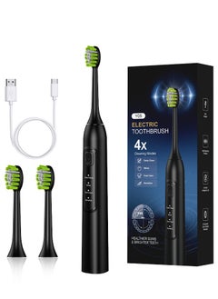 JWSISSIE Electric Rechargeable Toothbrush Black  - Image 1
