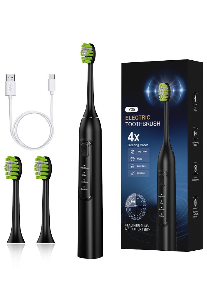 JWSISSIE Electric Rechargeable Toothbrush Black  - Image 1