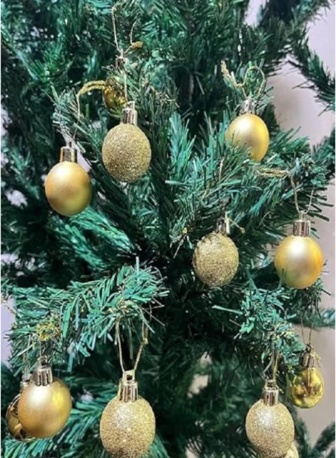 36 pieces - Modern Christmas tree ball decorations, 3 cm in size (red - gold - silver) - Image 3