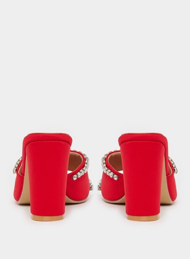 Styli Embellished Crystal Strap High Heel Sandals - Image 5