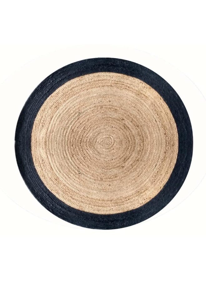 HANDPICKED FURNITURE Jute Wool And Cotton Beige Round Carpet Ultra Soft Area Carpets For Bed Room Living Room And Dining Room Anti-Slip Floor Carpets Easy To Clean Made In Turkey - Image 2