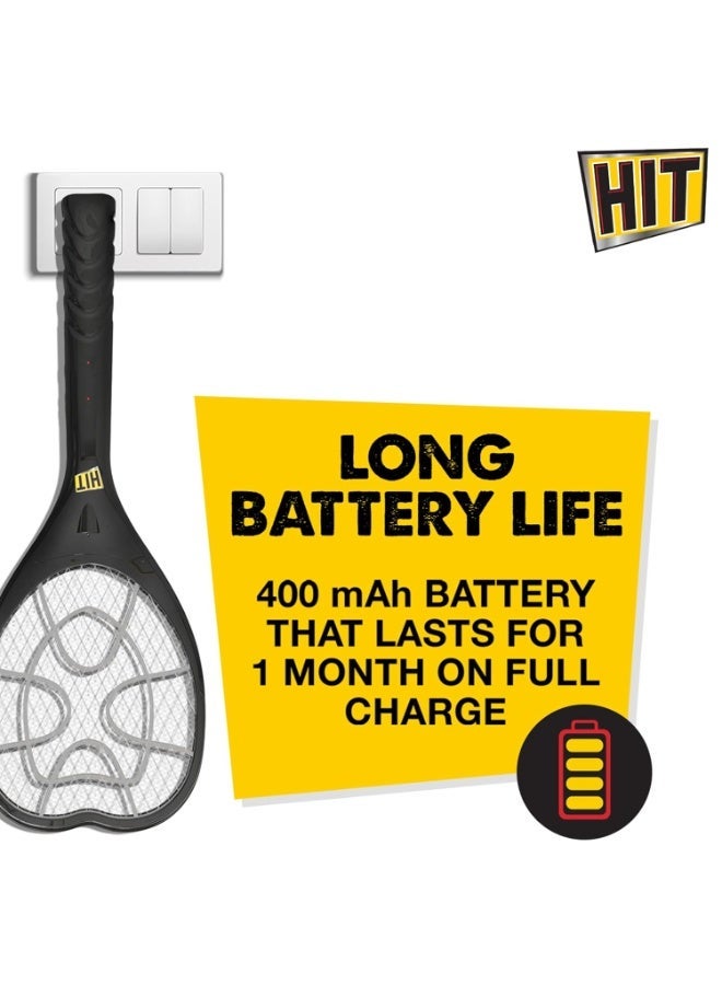 HIT Anti Mosquito Racquet Rechargeable Insect Killer Bat with LED Light - Image 4