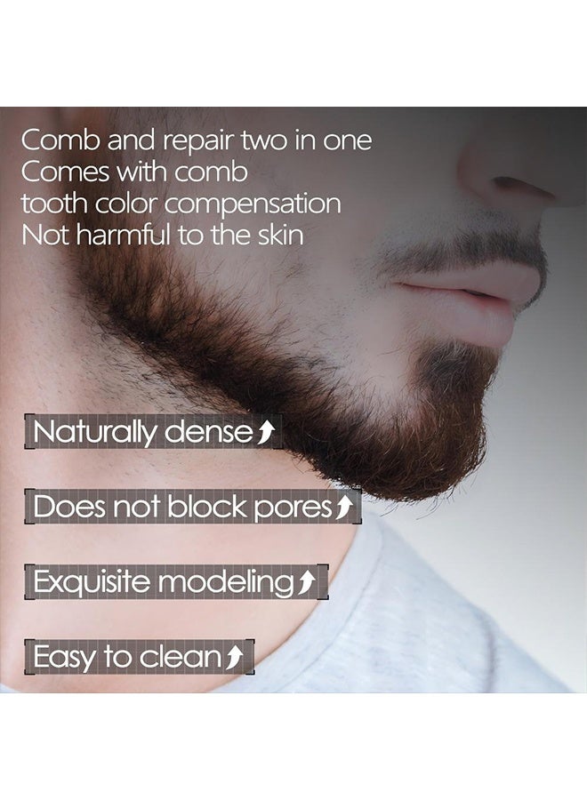 KAILINYA Beard Filling Stick,Comb and repair two in one with combtooth color compensation , Lasting Waterproof Multiuse Moustache Hair Makeup for Men,03#Brown - Image 4