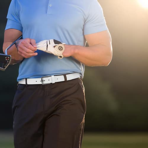 CHAOREN حزام جلد CHAOREN للرجال - 35 مم أحزمة رجال للجينز والملابس الكاجوال - حزام جولف أبيض للاستخدام اليومي - Image 2